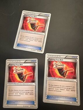 3 Fighting Fury Belt Pokemon Trainer Cards